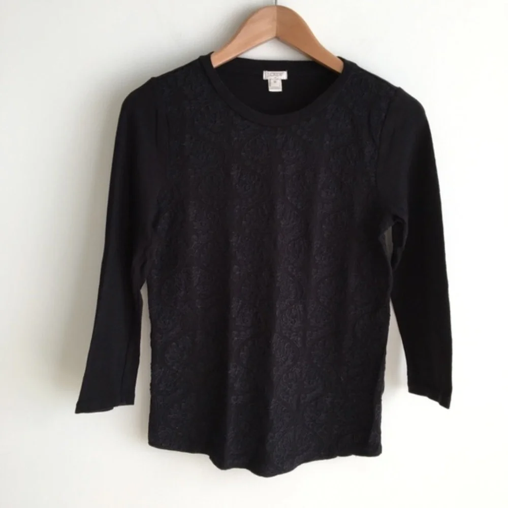J. Crew Embroidered Front Tee - Picture 2 of 4